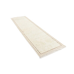 Vidal Tapis de couloir en laine 300x81 beige Darya