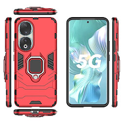 Htdmobiles Coque pour Huawei Honor 90 5G - housse etui rigide anti choc + film ecran - ROUGE