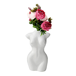 Acheter Corps Féminin Vase à Fleurs Sculpture De Corps Féminin Cadeaux De Décoration Intérieure Blanc