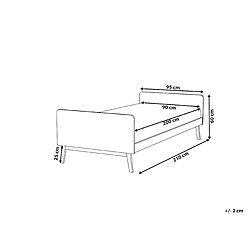 Avis Beliani Lit simple 90 x 200 cm blanc BONNAC