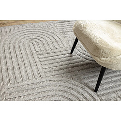 RUGSX Tapis SANTO SIZAL 0989 géométrique gris 200x290 cm pas cher