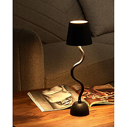 Beliani Lampe de table en métal sans fil noir VOUGA