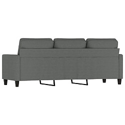 Acheter vidaXL Canapé à 3 places Gris foncé 180 cm Tissu