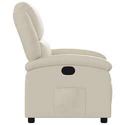 Avis vidaXL Fauteuil inclinable Crème Similicuir