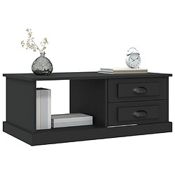 Avis vidaXL Table basse Noir 90x50x35 cm Bois d'ingénierie