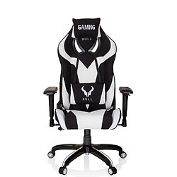 Chaise gaming / Chaise de bureau PROMOTER II en tissu noir / blanc hjh OFFICE