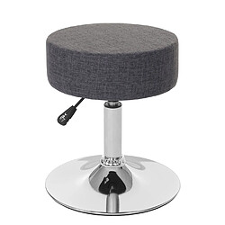 Avis Mendler Tabouret HWC-C22, hauteur réglable, Ø 35 cm, tissu ~ gris