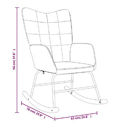 vidaXL Chaise à bascule avec tabouret Gris clair Tissu pas cher