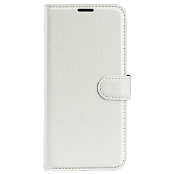 Etui en PU texture litchi, fermeture aimantée avec support blanc pour votre Xiaomi Redmi Note 11 4G (Qualcomm)/Redmi Note 11S 4G