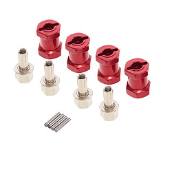 Avis Roue 12mm Hex Hub 17mm Extension Adaptateur plus long Combiner pour RC voiture rouge