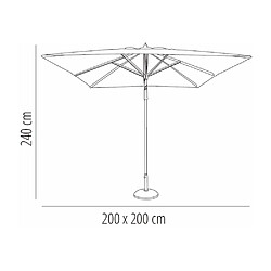 Avis Parasol Extérieur 200x200 Beige - Resol