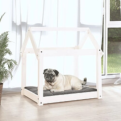 Avis Maison Chic Niche Lit pour chien | Panier couchage pour chien Blanc 71x55x70 cm Bois de pin solide -GKD43348