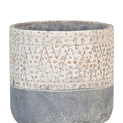 BigBuy Garden Cache-pot Gris Ciment 18 x 18 x 18,5 cm