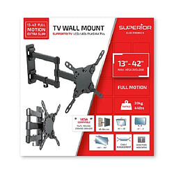 Avis Support mural TV – Superior STV010 “13-42 Full Motion Extra Slim” - Taille TV 13?- 42?, Max vesa 200×200