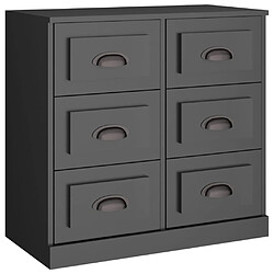 vidaXL Buffet noir 70x35,5x67,5 cm bois d'ingénierie