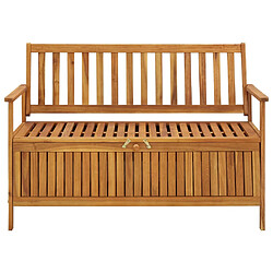 Helloshop26 Banc de jardin meuble de patio d'extérieur terrasse de rangement de jardin 120 x 63 x 84 cm bois d'acacia solide 02_0011803