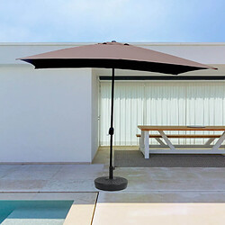 Concept Usine Parasol droit rectangulaire 2,93 x 1,93 m chocolat SPEZIA