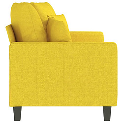 Avis vidaXL Canapé à 2 places Jaune clair 140 cm Tissu