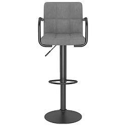 Avis vidaXL Tabourets de bar lot de 2 gris clair velours