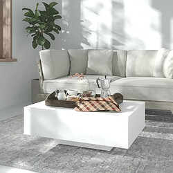 ComfortXL Table Basse Blanc 85x55x31 Cm Aggloméré