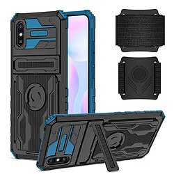 Coque en TPU antichoc avec béquille bleu pour votre Xiaomi Redmi 9A