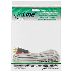 Câble InLine® RCA 2x RCA mâle / mâle plaqué or 7m