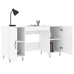 Acheter Maison Chic Bureau,Table de travail,bureau de travail pour chambre blanc 140x50x75 cm bois d'ingénierie -GKD84674