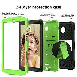 Acheter Wewoo Housse Coque de protection en silicone bicolore antichoc pour Galaxy Tab A 8.0 2018 T387avec support noir + jaune-vert