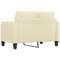 Maison Chic Canapé à 2 places,Sofa de Salon,Canapé droit Crème 120 cm Similicuir -GKD926334 pas cher