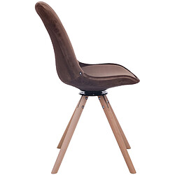 Avis Non Chaise de salle à manger Troyes velours ronde naturel