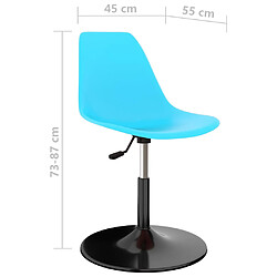 vidaXL Chaises à manger pivotantes lot de 2 bleu PP pas cher