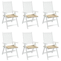 Avis vidaXL Coussins de chaise jardin lot de 6 beige 50x50x3cm tissu oxford