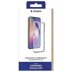 BigBen Connected Coque pour Samsung Galaxy A55 Souple et Ultra-Fine en TPU Transparent