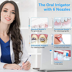 Avis Universal Irrigateur oral 5 mode eau dents minces irrigateur USB rechargeable jet paquet d'irrigation portable 300ml hydromagnétique dentaire adhésif magnétique page d'accueil |