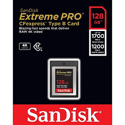 Acheter Carte mémoire flash - SANDISK - Extreme PRO CFexpress Type B - 128 Go - Jusqu'à 1700 Mo/s