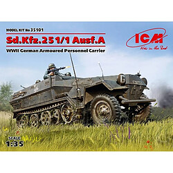 Icm Maquette Véhicule Sd.kfz.251/1 Ausf.a, Wwii German Armoured Personnel Carrier