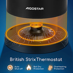 Aigostar Benjamin Smart - Bouilloire connectée 1.7L Cool Touch. Acier inox, température réglable, maintien au chaud. Alexa, Google Home.