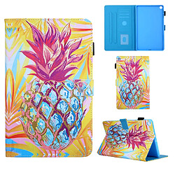 Etui en PU mousse d'impression de modèle ananas pour votre Samsung Galaxy Tab A7 10.4 (2020) T500/T505