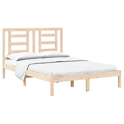 Avis Maison Chic Lit Moderne Chambre - Cadre/structure de lit pour adulte Bois de pin massif 140x200 cm -MN40300