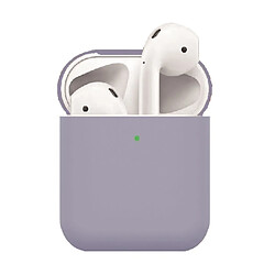 Coque en silicone airpods mats lavande pour votre Apple AirPods (2019)/(2016)