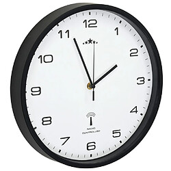 Acheter Decoshop26 Horloge murale radioguidée Mouvement à quartz 31 cm Blanc/noir DEC022250