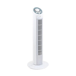 Farelek DAKOTA - Ventilateur colonne H74cm 50W blanc oscillant