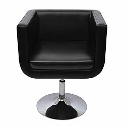 Helloshop26 Fauteuil siège tabouret lounge club design moderne réglable noir 1102021/3