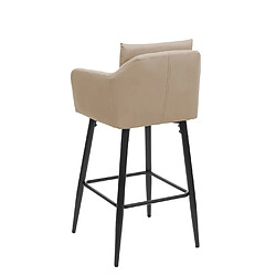 Acheter Mendler Tabouret de bar HWC-H93, tabouret de comptoir, repose-pieds métal ~ similicuir taupe