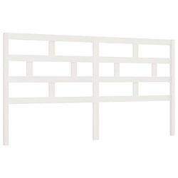 vidaXL Tête de lit Blanc 186x4x100 cm Bois massif de pin