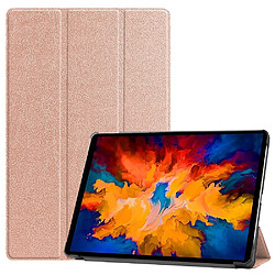 Etui en PU avec support tri-pliure or rose pour votre Lenovo Xiao Xin Pad Pro J706F