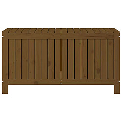 Helloshop26 Coffre boîte meuble de jardin rangement 115 x 49 x 60 cm bois pin marron miel 02_0013102