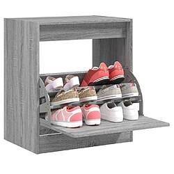 Maison Chic Armoire à chaussures | Meuble de rangement à chaussures Meuble d'Entrée sonoma gris 60x42x69 cm bois d'ingénierie -MN81815