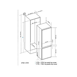 Avis TELEFUNKEN Réfrigérateur congélateur encastrable TKRCB251BIE, 251 litres (181 + 70 l), Glissières