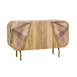 Aubry Gaspard Buffet en manguier STRING ART 4 portes.